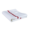ETERNASOLID Textil-Wäschesack,  weiß,  mit Knebelverschluss 93225-RO,  1 Packung = 10 Stück,  mit roten Kennstreifen