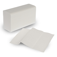 Falthandtücher 20, 5 x 24 cm,  weiß 15437-00,  1 Karton = 25 Bündel x 150 = 3750 Tücher