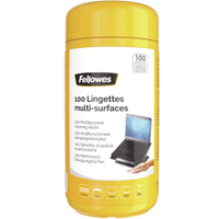 Fellowes Mehrzweck-Reinigungstücher für Oberflächen,  Fettlöser 8562801,  1 Packung = 100 Stück