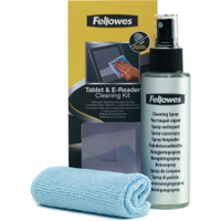 Fellowes Tablet und E-Reader Reinigungsset 9930501,  1 Set = 120 ml Bildschirm-Reinigungsspray und ein Mikrofasertuch