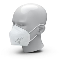 FFP2 NR Atemschutzmaske CareAir,  ohne Ventil,  5-lagig 01746001-10001,  1 Packung = 10 Stück,  weiß