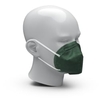 FFP2 NR Atemschutzmaske Colour grün,  ohne Ventil,  5-lagig 01747035-10001,  1 Packung = 10 Stück,  Maske grün