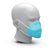 FFP2 NR Atemschutzmaske Colour hellblau,  ohne Ventil,  5-lagig 01747053-10001,  1 Packung = 10 Stück,  Maske hellblau