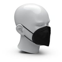 FFP2 NR Atemschutzmaske Colour,  ohne Ventil,  5-lagig 01747002-10001,  1 Packung = 10 Stück,  Maske schwarz