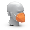 FFP2 NR Atemschutzmaske Colour orange,  ohne Ventil,  5-lagig 01747009-10001,  1 Packung = 10 Stück,  Maske orange