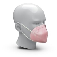 FFP2 NR Atemschutzmaske Colour rosa,  ohne Ventil,  5-lagig 01747008-10001,  1 Packung = 10 Stück,  Maske rosa