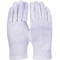 Fitzner Baumwoll-Trikot-Handschuh,  reinweiß 64015-10,  1 Packung = 12 Paar,  Größe: 10
