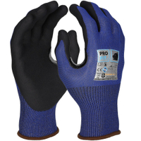 Fitzner Nitril Schnittschutzhandschuh Pro Cut D,  blau/schwarz 6030-9,  1 Packung = 12 Paar,  Größe 9