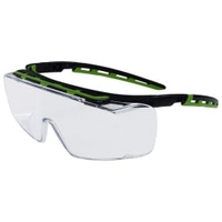 Fitzner Schutzbrille Kubik OTG,  beschlagfrei,  mit Stirnschutz 9930,  1 Box = 12 Stück,  grün / schwarz