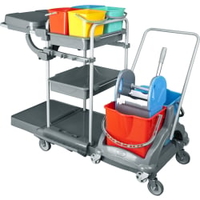 Floorstar 1 Multi BASIC Reinigungswagen RW 1M B,  Maße (B x L x H): 66 x 133 x 110 cm