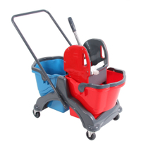 Floorstar Doppelfahrwagen 17 l mit Deichsel BASIC DOFA 20 D B,  Maße: 60 cm x 40 cm x 83 cm