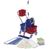 Floorstar Doppelfahrwagen Cleaning Kit L SOLID 2 x 17 l FCK L 50,  wie Abb. mit Bezügen & Mopp-Gestell: 50 cm