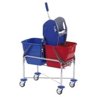 Floorstar Doppelfahrwagen erhöht "Top",  2 x 17 l SOLID,  verchromt DOFA 20 T,  komplett wie Abbildung; DOFA 20 T