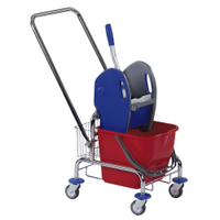 Floorstar Einfachfahrwagen 25 l Deichsel,  Korb SOLID,  verchromt EFA 25 DK,  EFA 25 DK