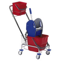 Floorstar Einfachfahrwagen Deichsel,  Korb 17 l SOLID,  verchromt EFA 20 DKEK,  EFA 20 DKEK