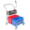 Floorstar Flachpressenwagen FPW 2 ES PATENT - Edelstahl FPW 2 ES,  2 x 22 l Eimer mit Flachpresse