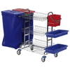 Floorstar Hotelwagen HW 1 SOLID,  verchromt HW 1,  mit 2 Halterahmen für 120 l - Säcke