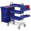 Floorstar Hotelwagen HW 4 SOLID,  verchromt HW 4,  mit 2 Halterahmen für 120 l - Säcke