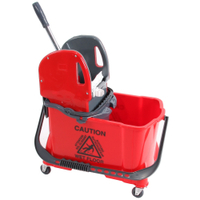 Floorstar Kunststoff-Bucket mit Schmutzwassereimer,  25 Liter KB 25 Plus,  Maße: 63 cm x 33 cm x 75 cm