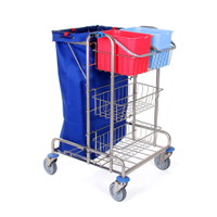 Floorstar PW 1 ESTAWA Putzwagen,  Edelstahl PW 1 2 70 ES,  Fassungsvermögen: 2 x 70 Liter