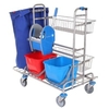 Floorstar RW 2 ES ESTAWA Reinigungswagen,  Edelstahl RW 2 2 70 ES,  Fassungsvermögen: 2 x 70 Liter