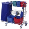 Floorstar RW 2 SOLID Reinigungswagen,  verchromt RW 2 2 70,  Fassungsvermögen: für 2 x 70 Liter Müllsäcke