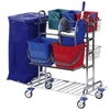 Floorstar RW 2 Top SOLID Reinigungswagen,  verchromt 110-110-18-020,  Fassungsvermögen: für 2 x 120 Liter Müllsäcke