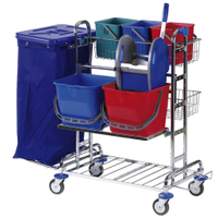 Floorstar RW 2 Top SOLID Reinigungswagen,  verchromt 110-110-18-020,  Fassungsvermögen: für 2 x 120 Liter Müllsäcke