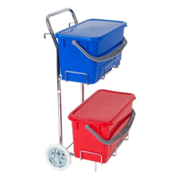 Floorstar TD 22 SOLID Moppboxsystem-Wagen Kunststoff,  verchromt TD 22,  Maße (B x L x H): 50 x 56 x 100 cm