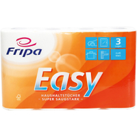 Fripa Easy Küchenrolle,  3-lagig 3074003,  1 Paket = 6 Packungen = 24 Rollen
