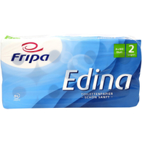 Fripa Edina Toilettenpapier,  2-lagig 1010809,  1 Packung = 8 Rollen à 400 Blatt