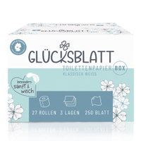 Fripa Glücksblatt Toilettenpapier,  weiß,  3-lagig 1802700,  1 Palette = 36 Kartons à 27 Rollen