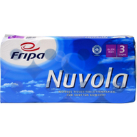 Fripa Nuvola Toilettenpapier,  3-lagig 1200801,  1 Packung = 8 Rollen á 250 Blatt