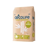 Fripa oecolife Toilettenpapier,  BAMBUS,  3-lagig 1610601,  1 Beutel = 6 Rollen à 150 Blatt