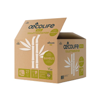 Fripa oecolife Toilettenpapier,  BAMBUS,  3-lagig 1612700,  1 Karton = 27 Rollen à 250 Blatt
