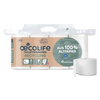 Fripa oecolife Toilettenpapier,  RECYLING,  3-lagig,  weiß 1590800,  1 Palette = 22 Pakete à 7 Packungen