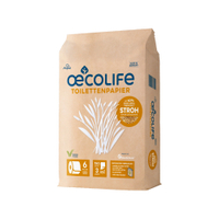 Fripa oecolife Toilettenpapier,  STROH,  3-lagig 1630602,  1 Beutel = 6 Rollen à 150 Blatt