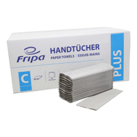 Fripa Papierhandtücher Plus Naturell,  C-Falz,  25 x 33 cm 4111101,  1 Karton = 20 Packungen à 156 Tücher