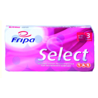 Fripa Select TAE Toilettenpapier,  3-lagig 1030807,  1 Paket = 6 Packungen à 8 Rollen