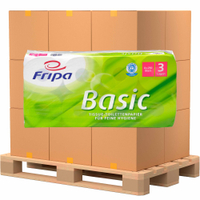 Fripa Toilettenpapier Basic,  3-lagig,  recycelt 1510820,  1 Palette = 22 Pakete à 6 Packungen = 1056 Rollen