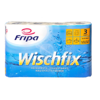 Fripa Wischfix Küchenrolle,  3-lagig 3014006,  1 Packung = 4 Rollen à 51 Blatt