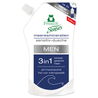 Frosch Senses MEN Sensitiv Duschgel 3in1 5681,  1 Karton = 6 Nachfüllbeutel à 500 ml
