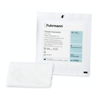 Fuhrmann Vlieskompresse steril,  30 Gramm,  4 - lagig 31589,  1 Packung = 50 x 2 Stück = 100 Stück. 5 x 5 cm