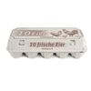 Funny Eierschachteln,  bedruckt mit "10 Frische Eier",  weiß 1 Folie = 154 Stück