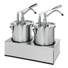 Gastro Inox Dosierspender,  5 Liter,  Edelstahl 503.102,  Maße (B x H x T): 400 x 440 x 200 mm,  2 x 5 Liter