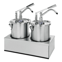 Gastro Inox Dosierspender,  5 Liter,  Edelstahl 503.102,  Maße (B x H x T): 400 x 440 x 200 mm,  2 x 5 Liter