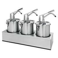 Gastro Inox Dosierspender,  5 Liter,  Edelstahl 503.103,  Maße (B x H x T): 600 x 440 x 200 mm,  3 x 5 Liter