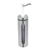 Gastro Inox Dosierspender,  Druckknopf,  Sichtfenster,  2, 25 Liter 503.116,  Maße (H x T): 380 x 100 mm,  weißer Druckknopf