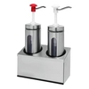 Gastro Inox Dosierspender,  Druckknöpfe,  Sichtfenster 503.119,  Maße (B x H x T): 290 x 470 x 140 mm,  2 x 2, 25 Liter