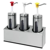 Gastro Inox Dosierspender,  Druckknöpfe,  Sichtfenster 503.120,  Maße (B x H x T): 440 x 470 x 140 mm,  3 x 2, 25 Liter